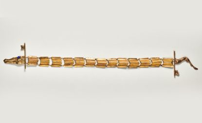 gold jewellery in form of crocodile, by Ohiri 